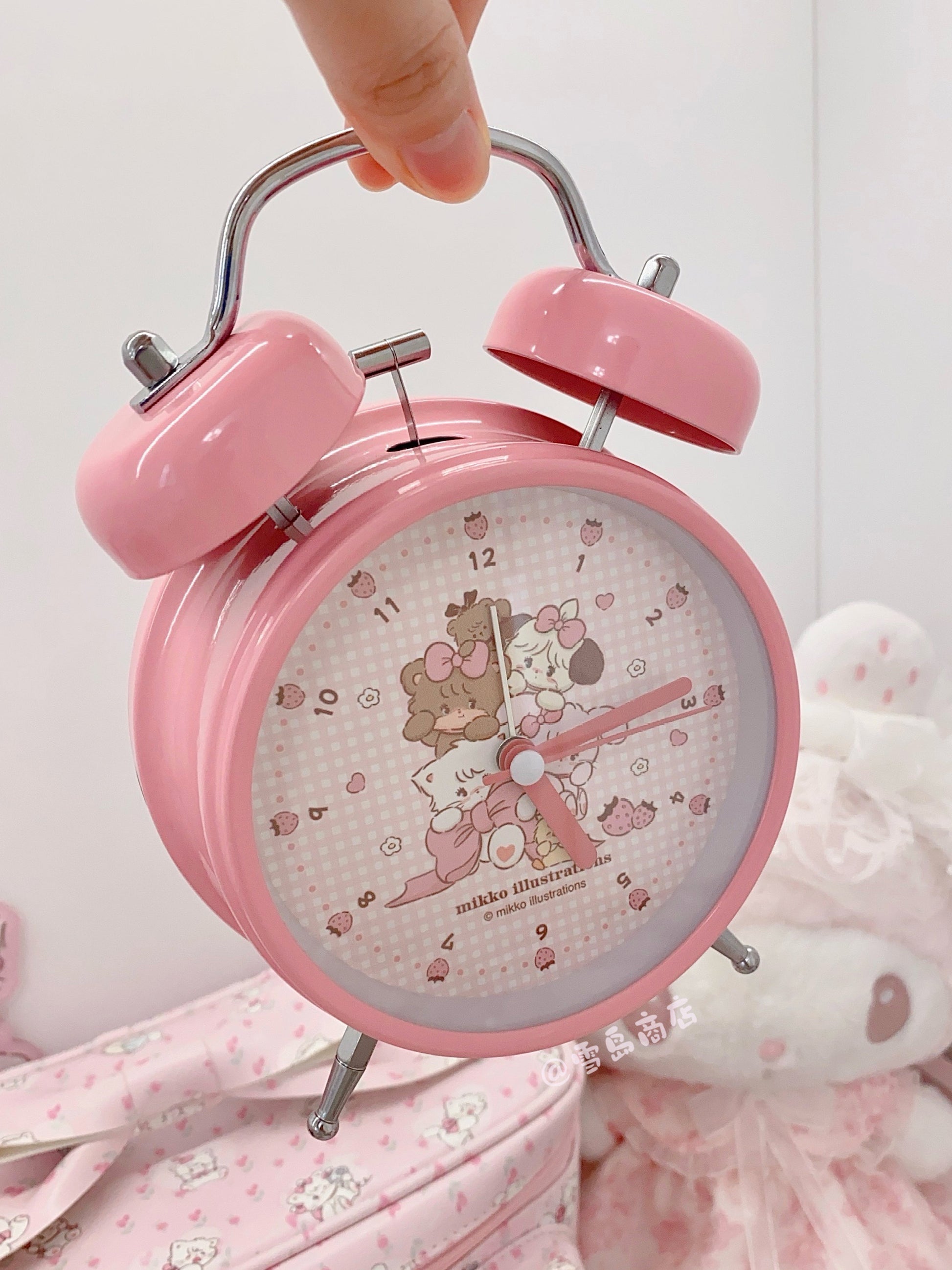 kawaii pink alarm clock