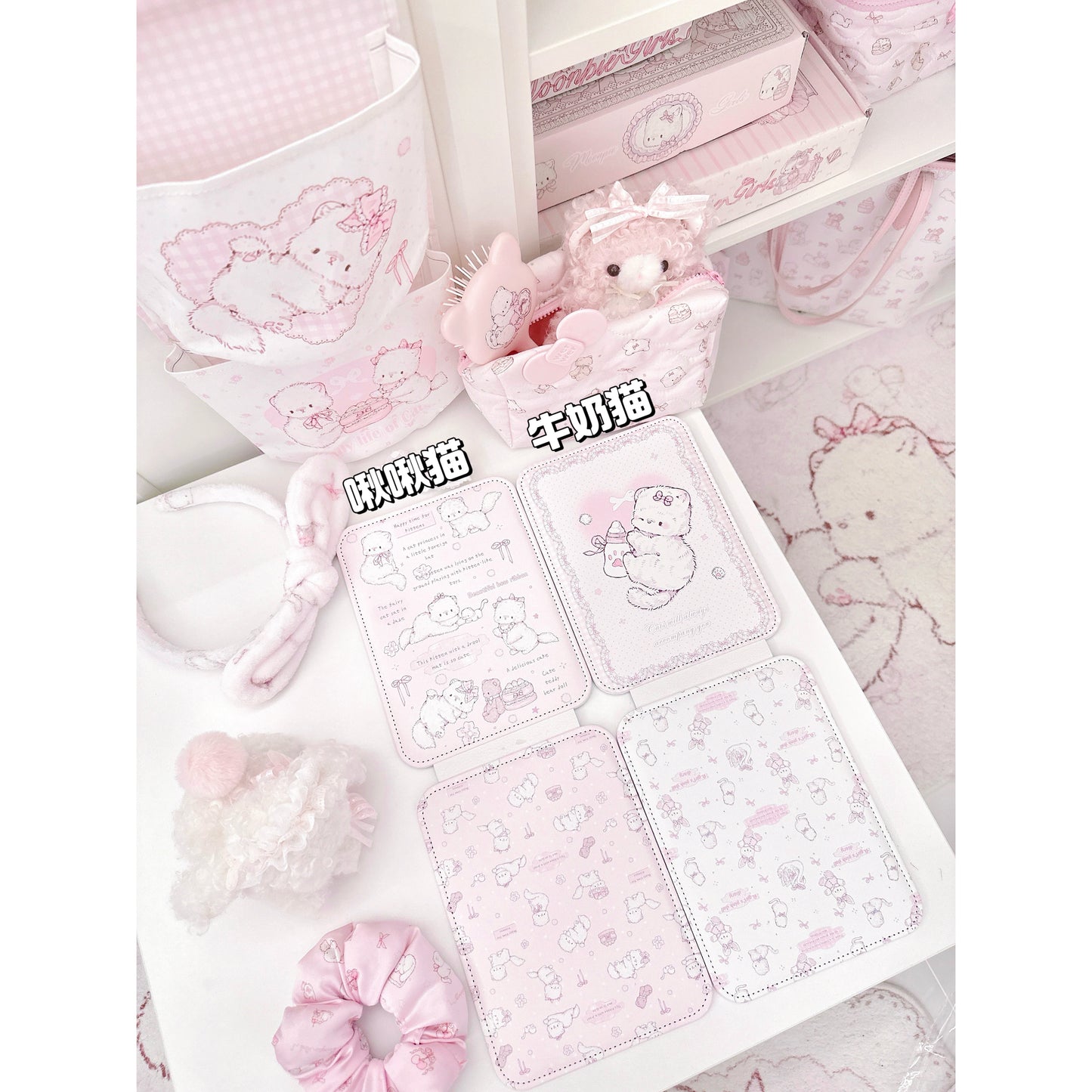 kawaii portable folding mirror