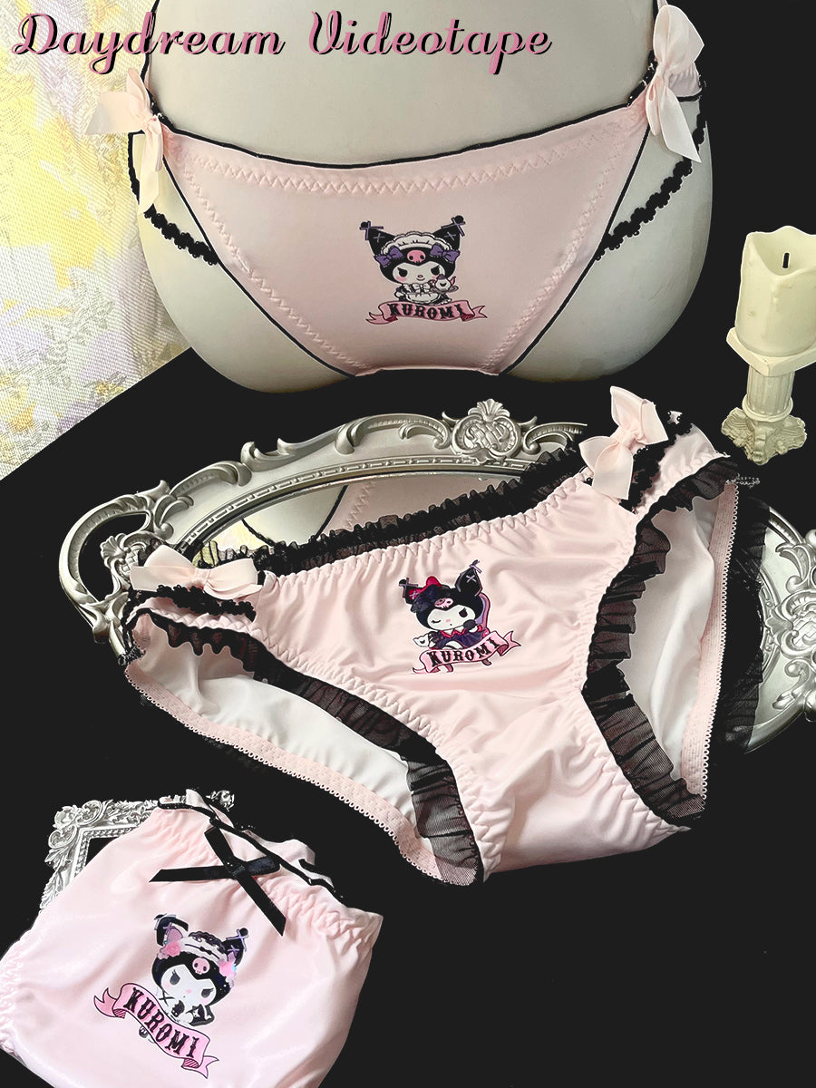 kuromi kawaii goth underwear