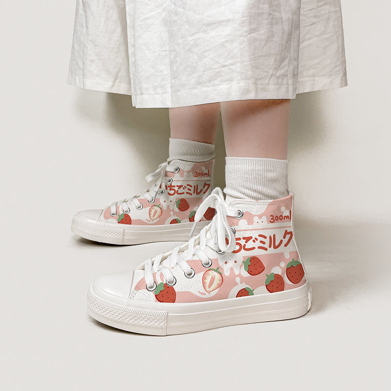 strawberry kawaii shoes