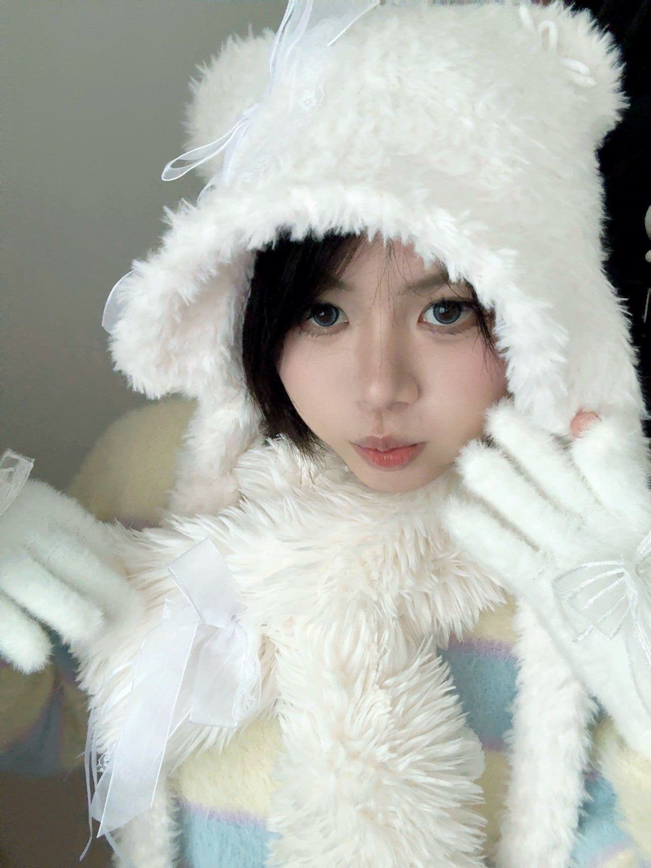 fur kawaii hat