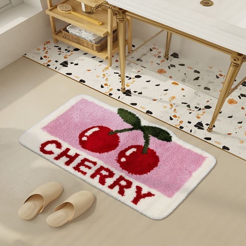 ins cute cartoon cherry bedroom carpet