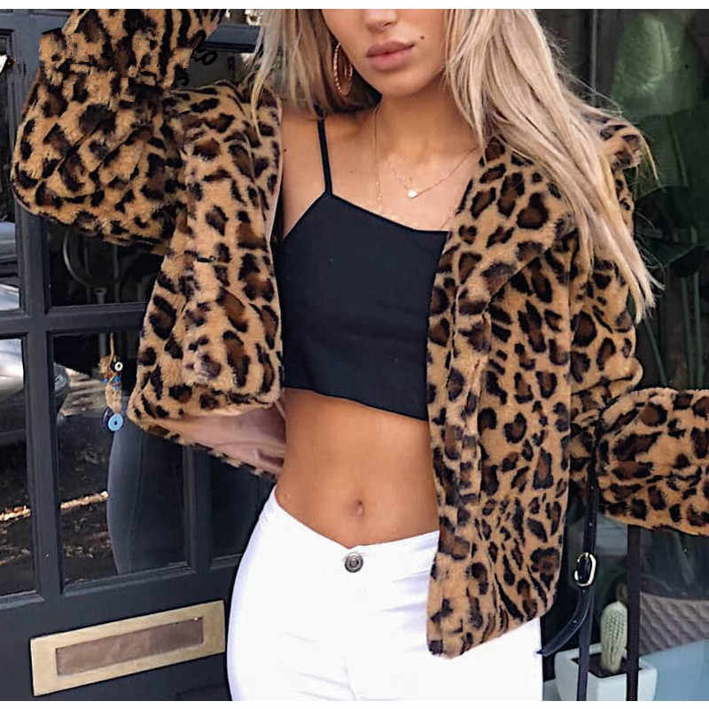 Retro Leopard Faux Fur Jacket