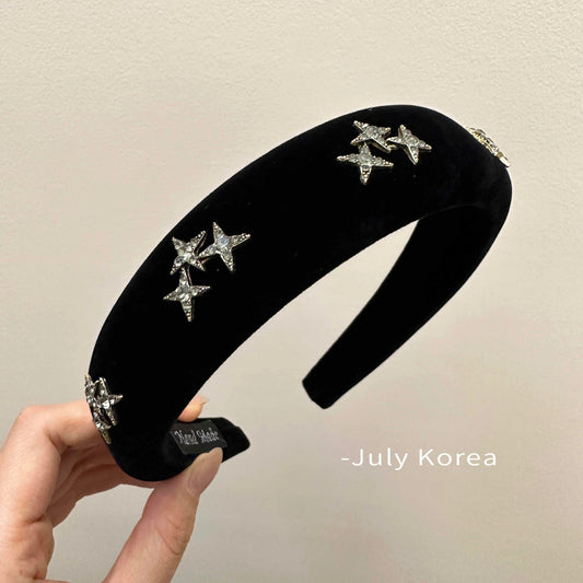 Preppy Y2K Star Velvet Headband