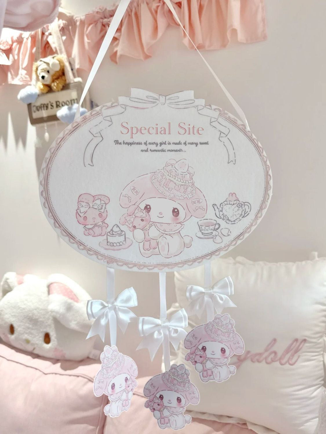 Cute girly heart door sign decoration