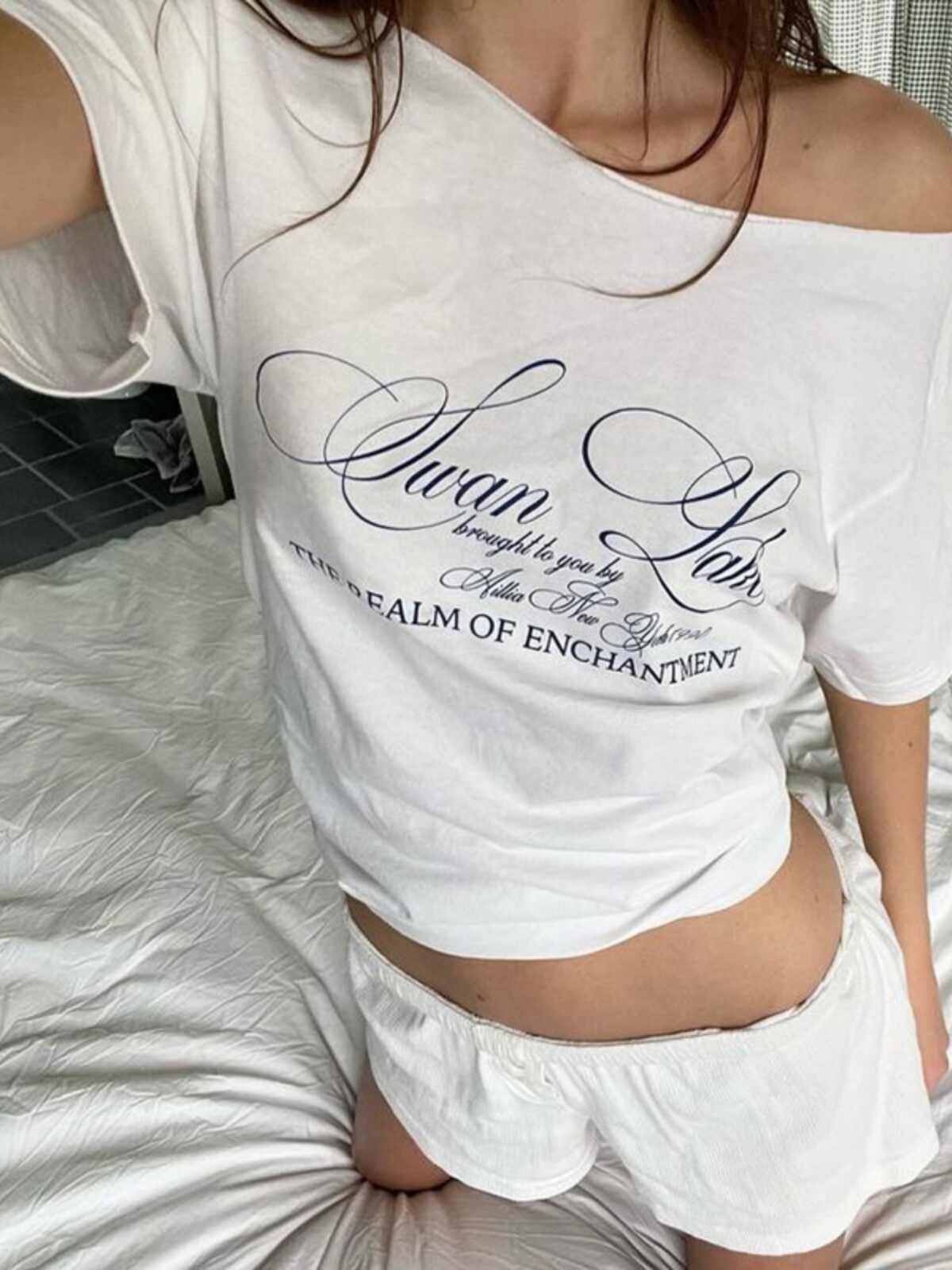 Slanted Collar Chic T-shirt