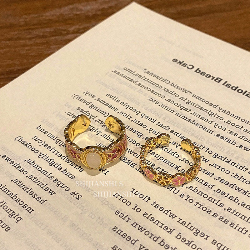 camellia butterfly kawaii ring