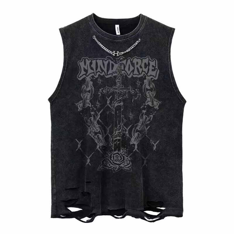 Grunge Gothic Hole Gothic Vest