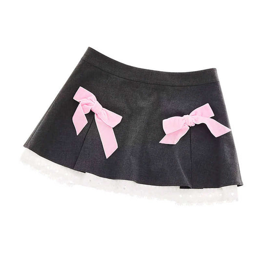 Y2K Bow Coquette Skirt