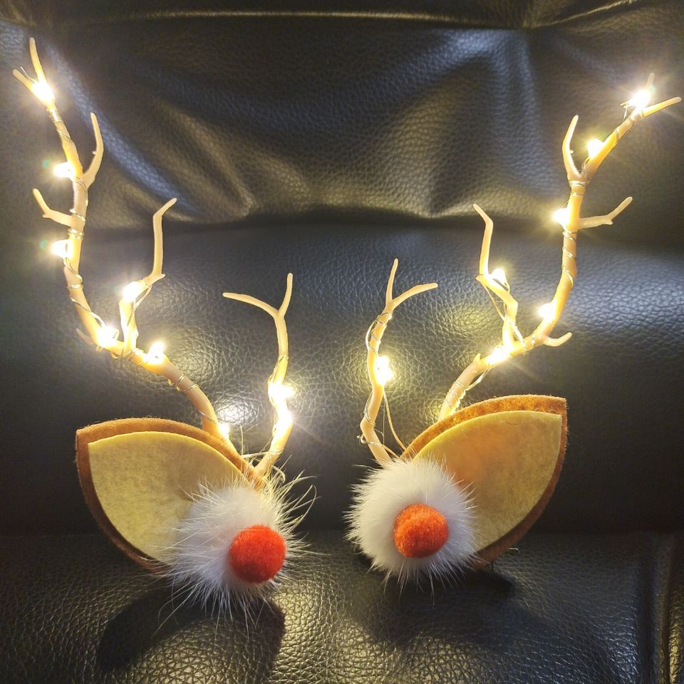 Christmas Antler luminous hairpins