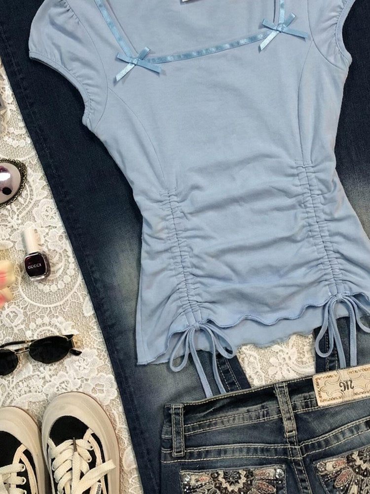 baby blue bow shirt