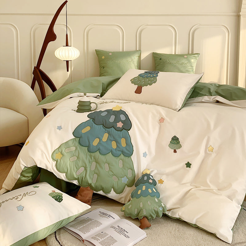 Christmas cotton bedding four-piece set