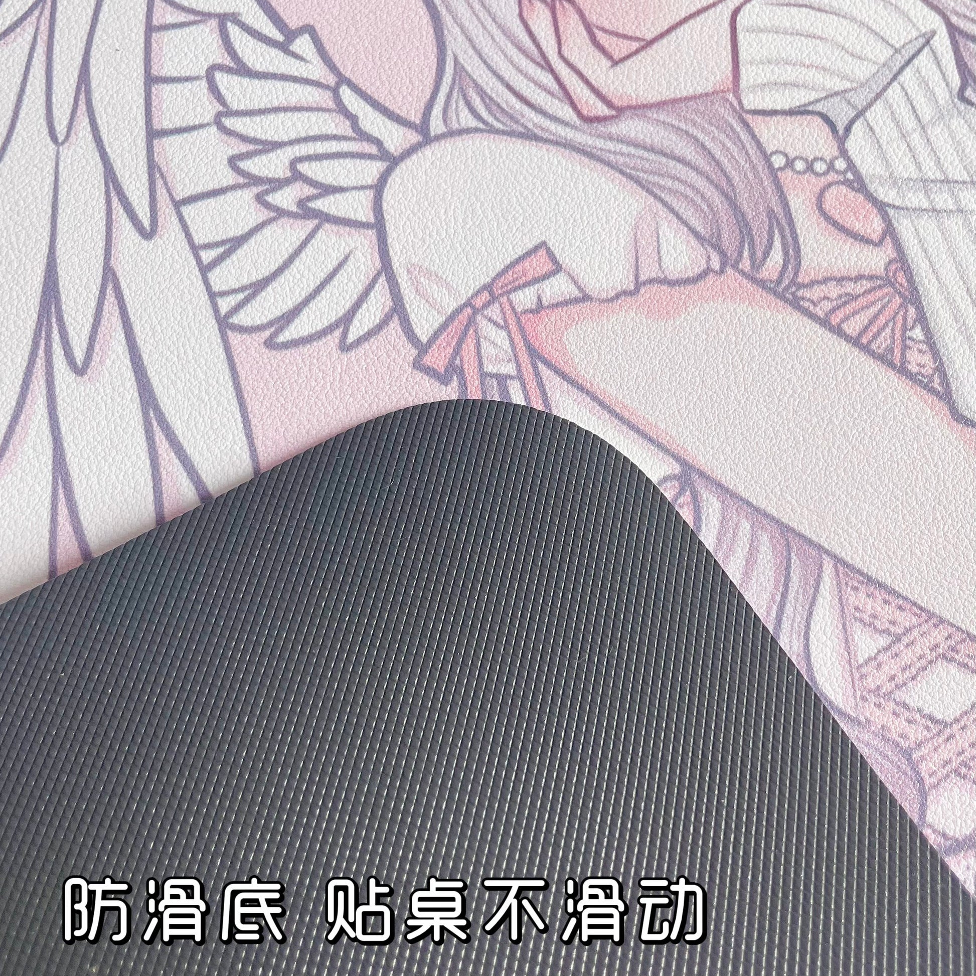 Angel Girl Leather Table Mat