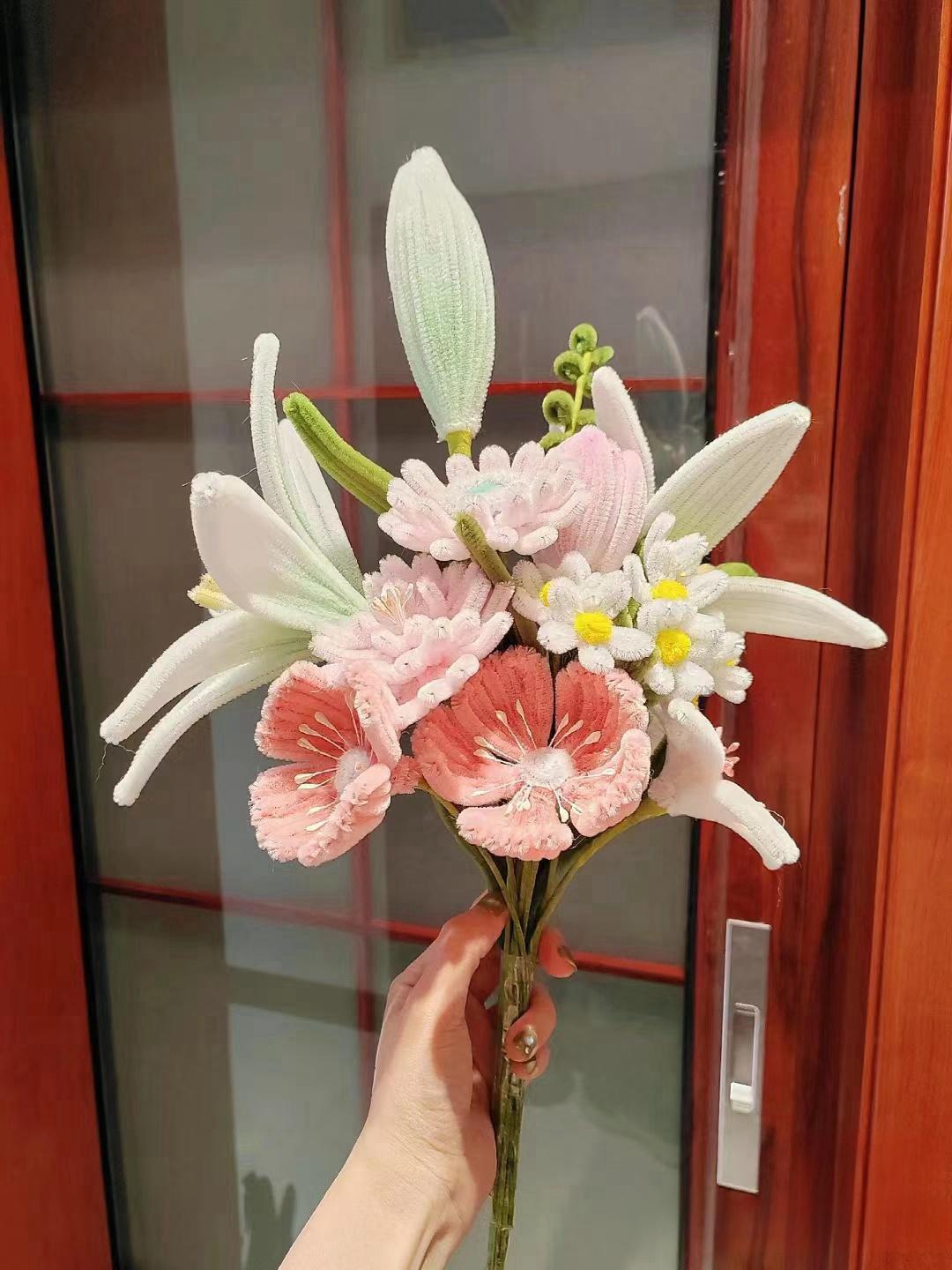 diy Twist stick tulip bouquet