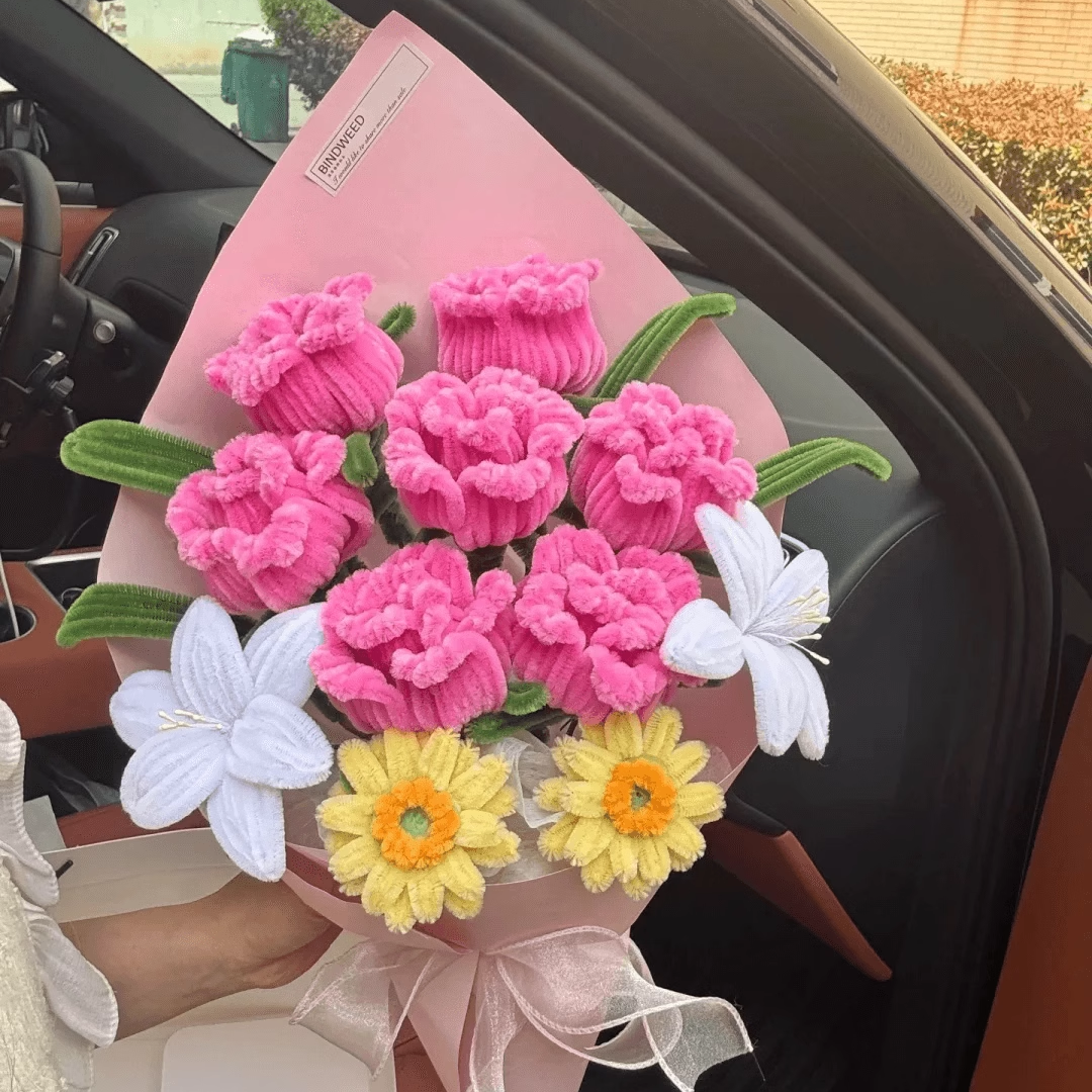 handmade Twisting stick flower Freud bouquet