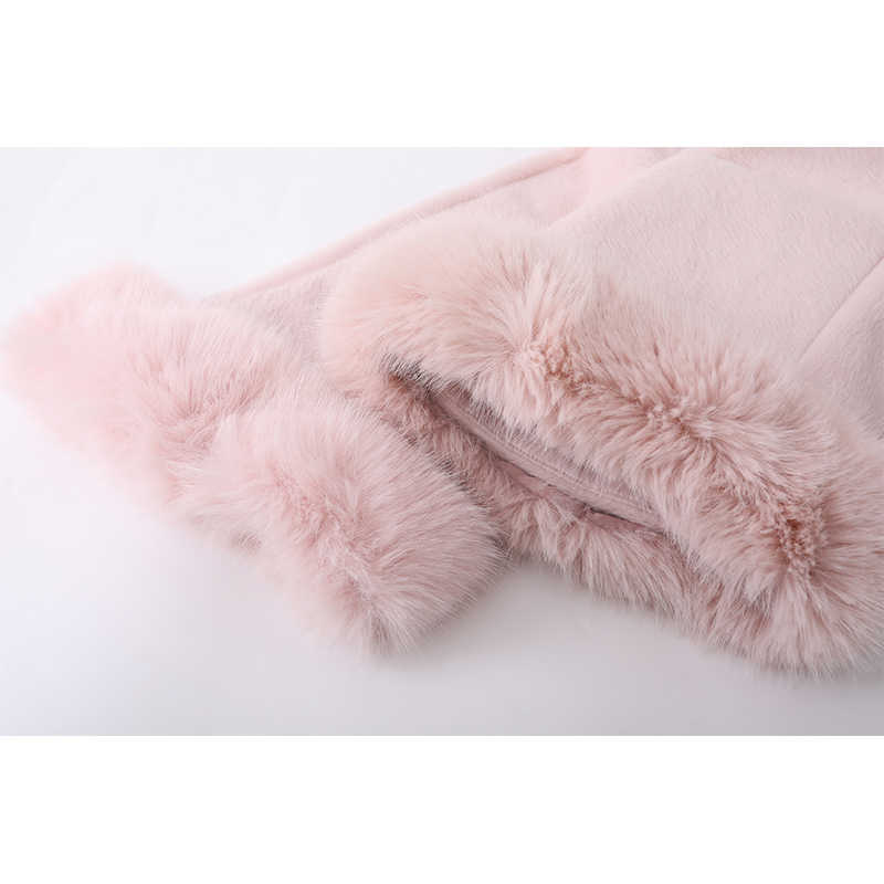 Coquette Furry Woolen Cape Coat