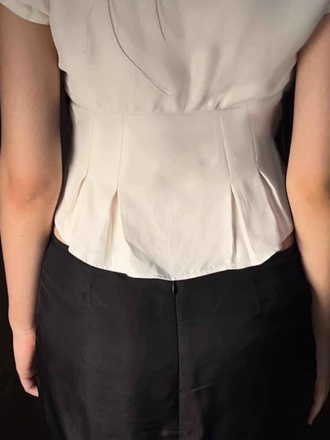 French Bow V-neck Shirt