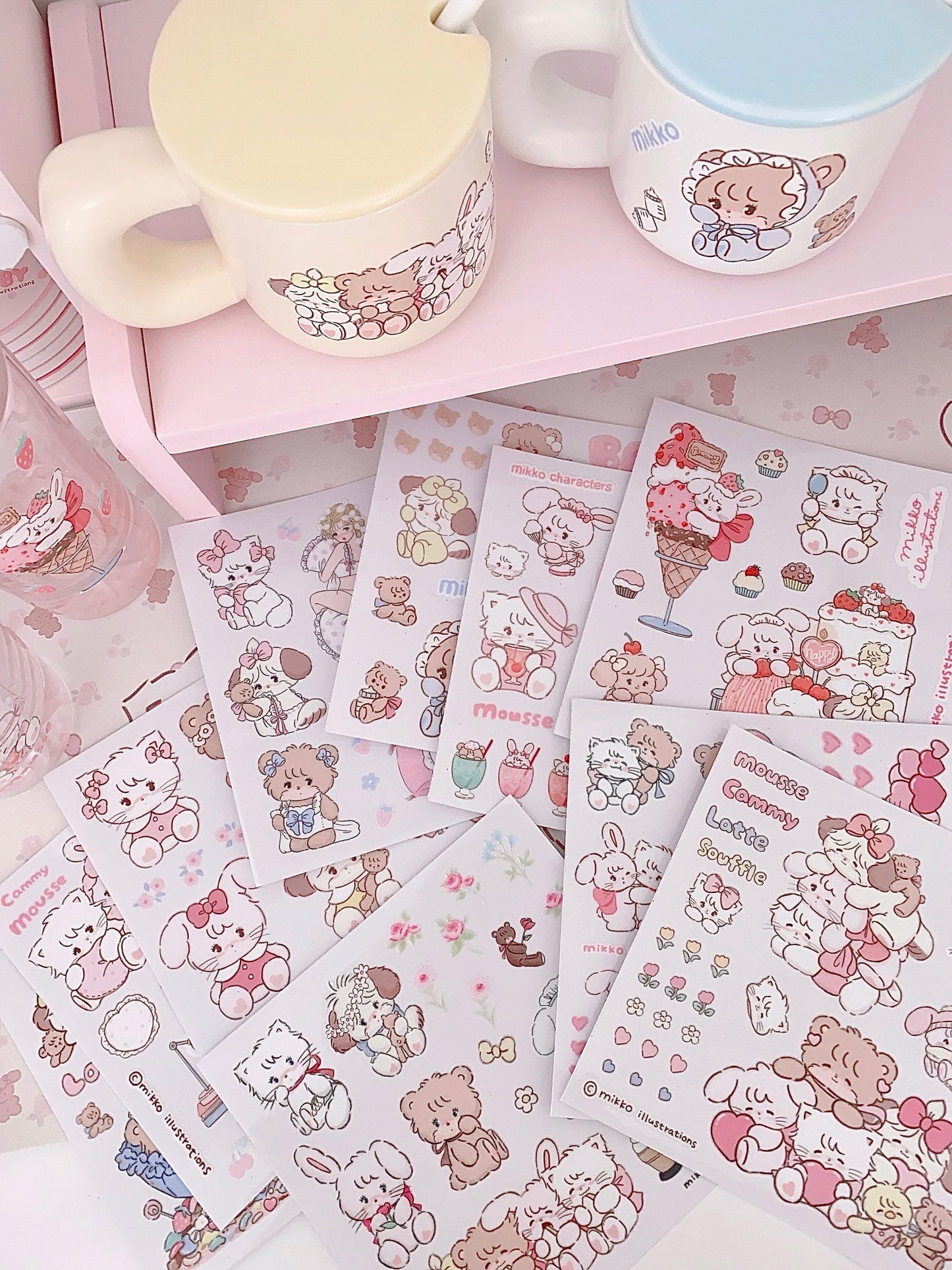 cute waterproof crystal stickers
