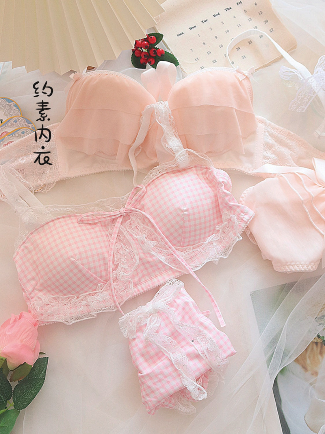 girly pink kawaii lingerie