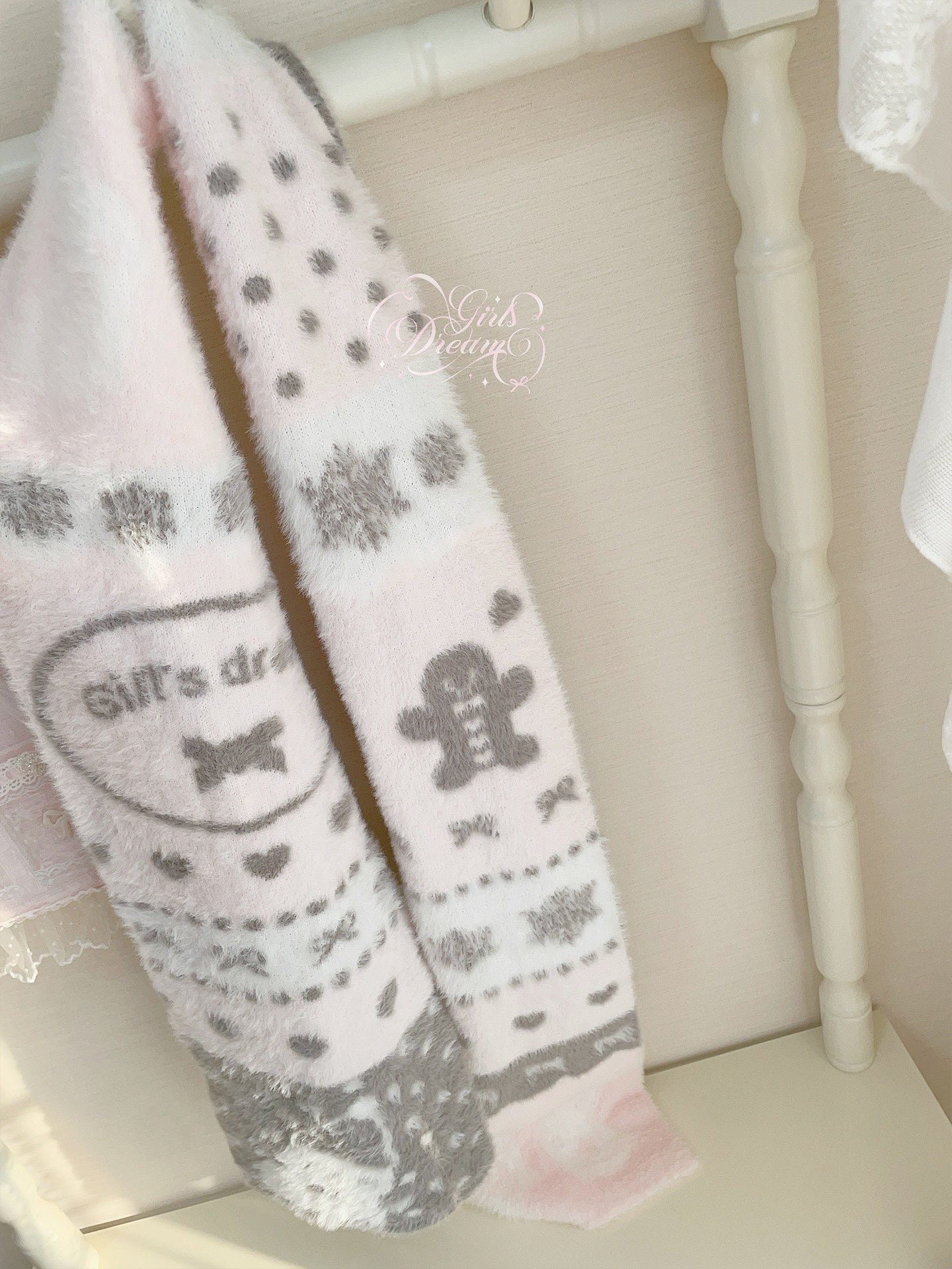 Winter bunny kawaii scarf