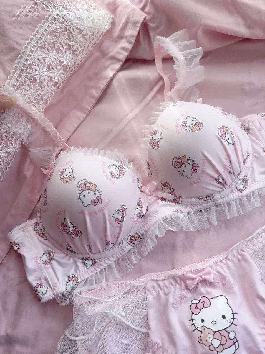 kawaii pink kitty lingerie