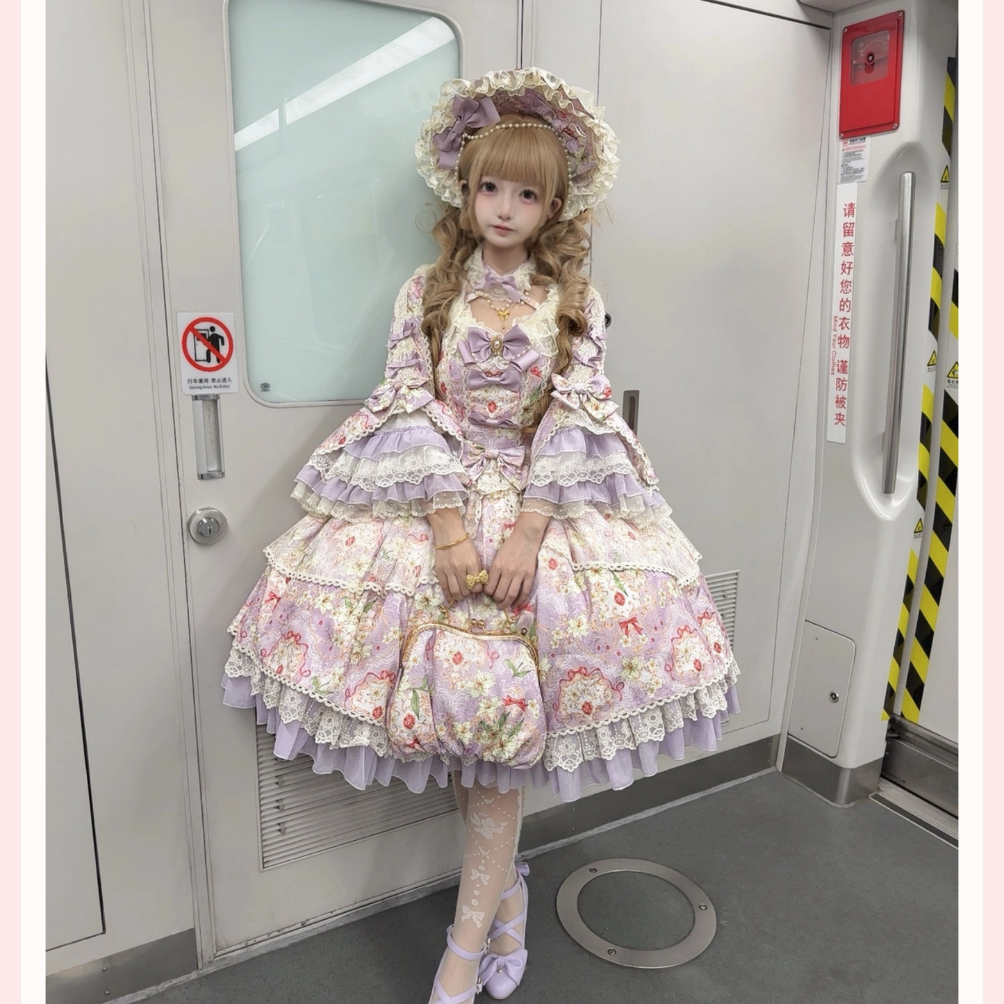 vintage bow lace lolita dress