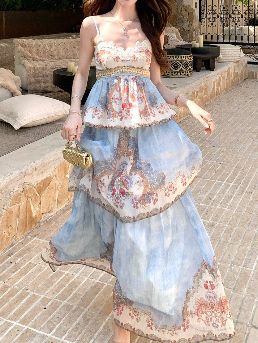 Printed Halter Dress