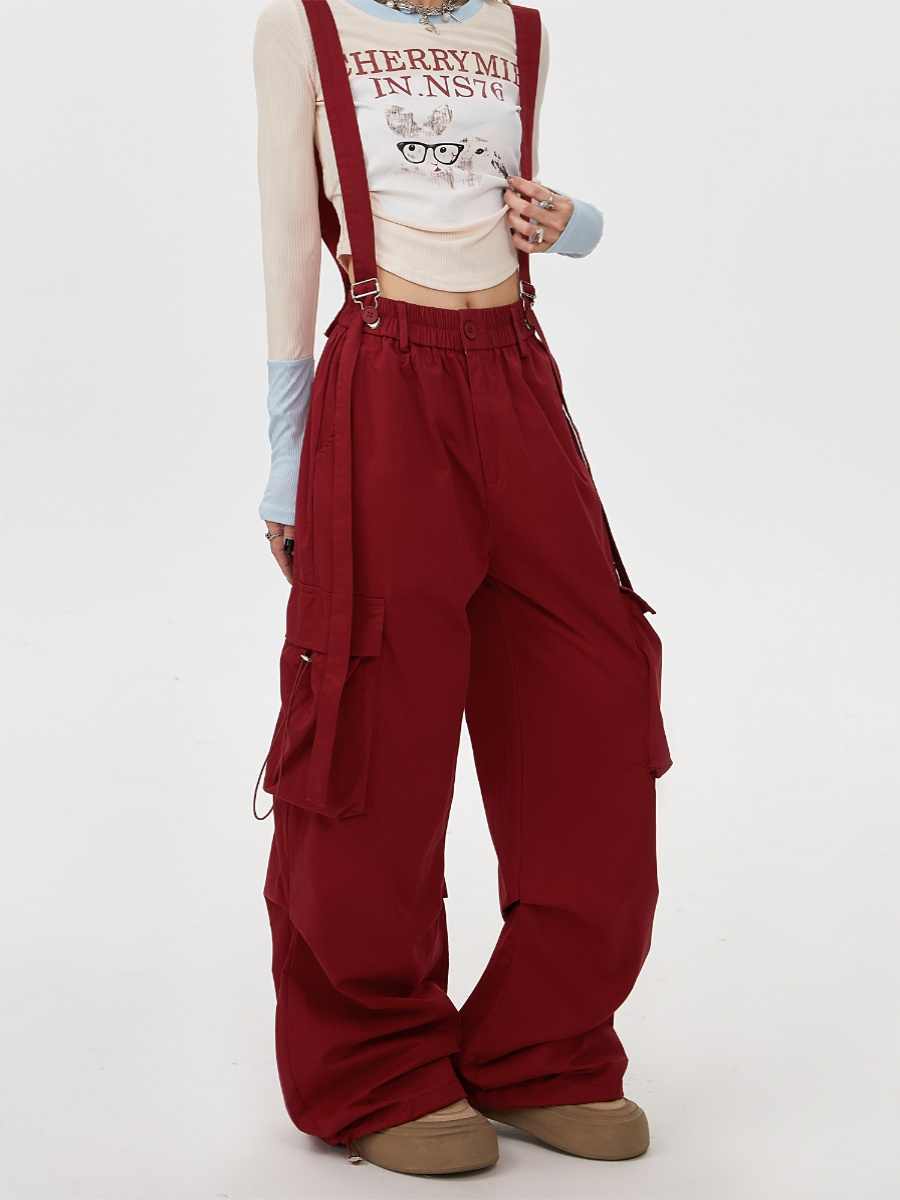 Burgundy Street Cargo Pants