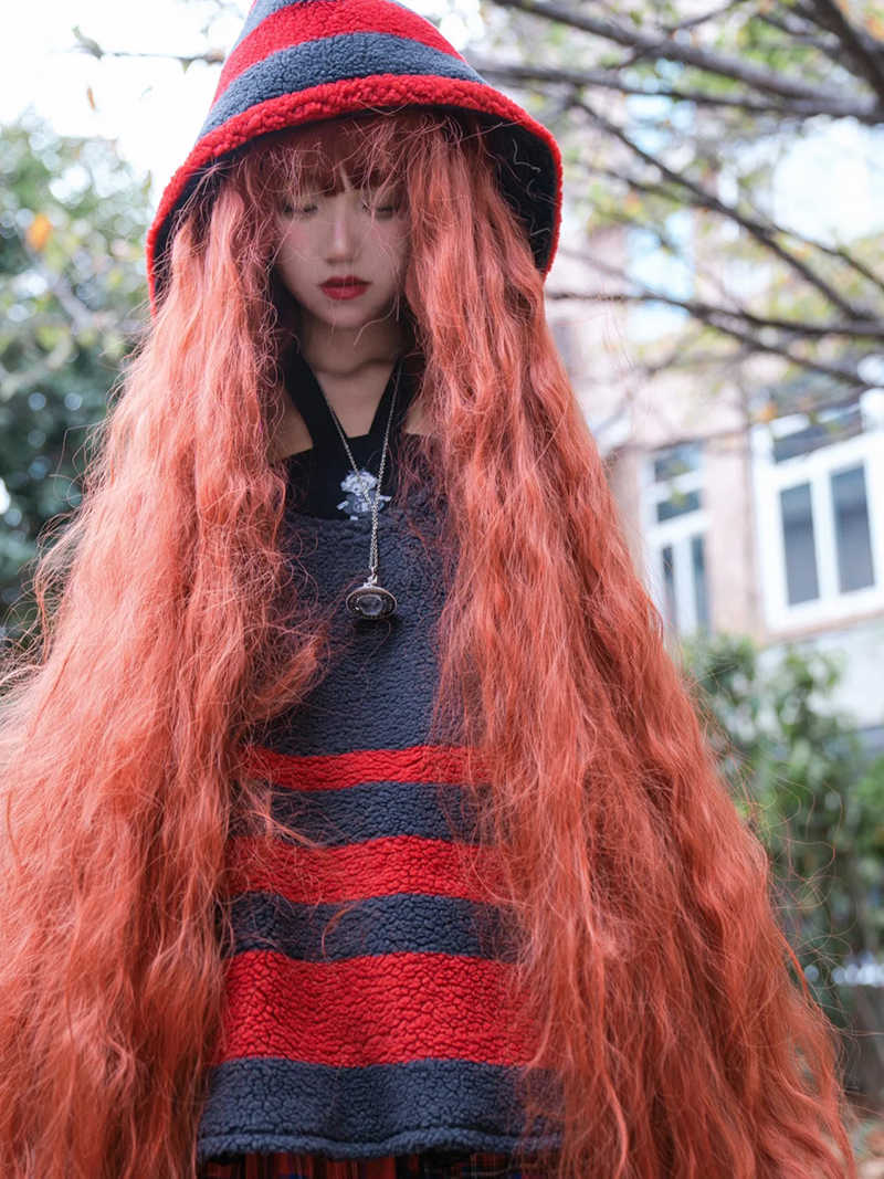 Extra Long curly Red Elf Wig