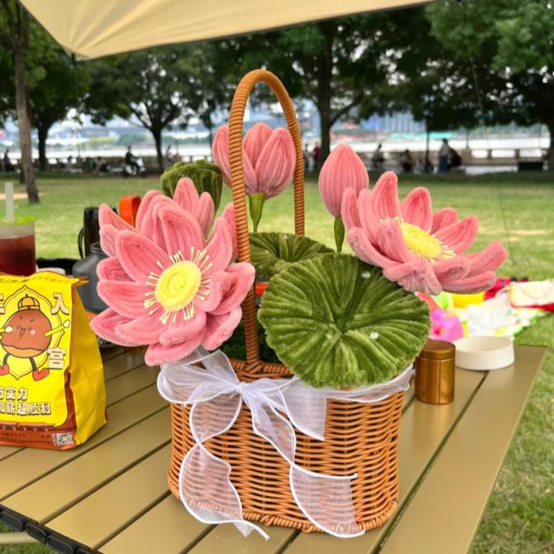handmade Twisting stick lotus flower basket