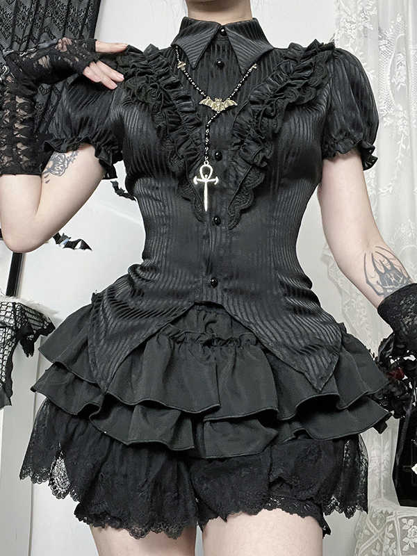 Gothic Puffy Sleeves Shirt