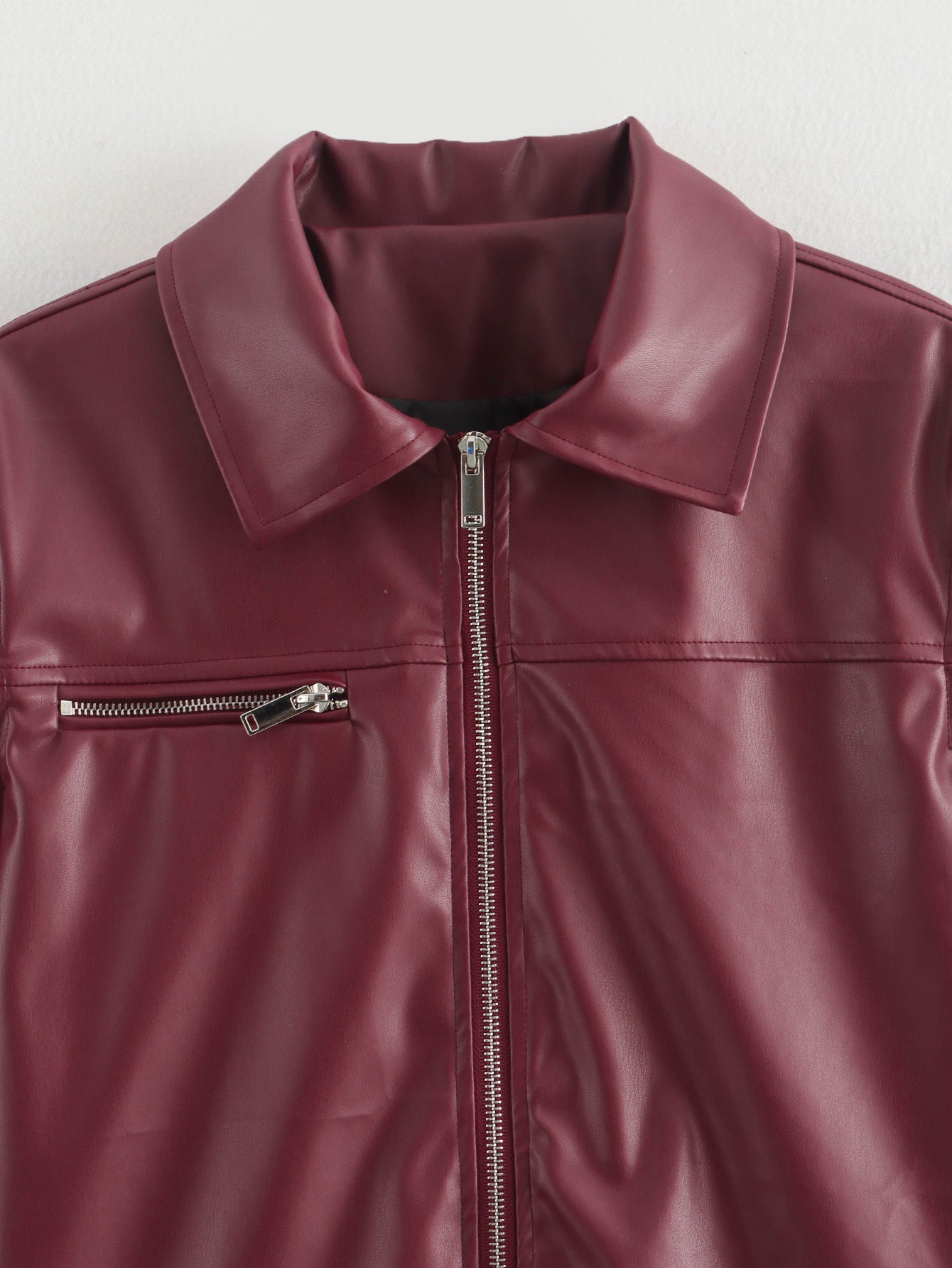 Retro Red Leather Jacket