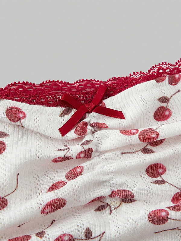 Cherry Lace Flower Tank Top