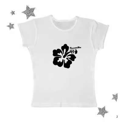 Flower Print Casual Crop Top