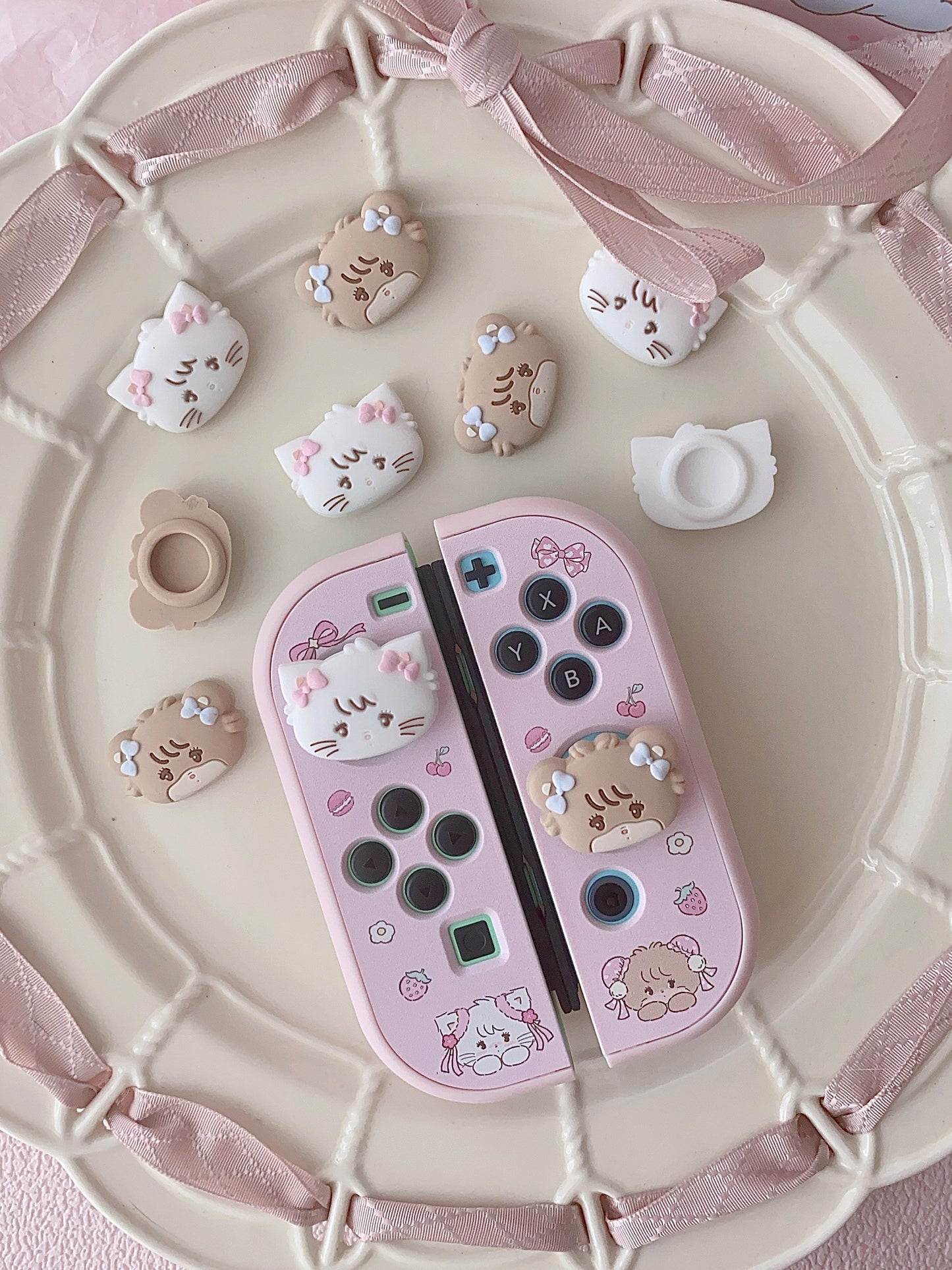 kawaii switch rocker cap silicone handle key cap