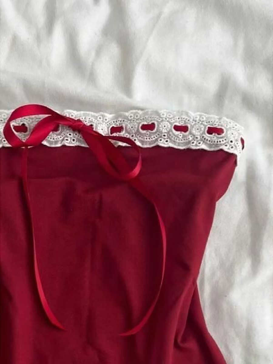 Pure Desire Lace Tube Top