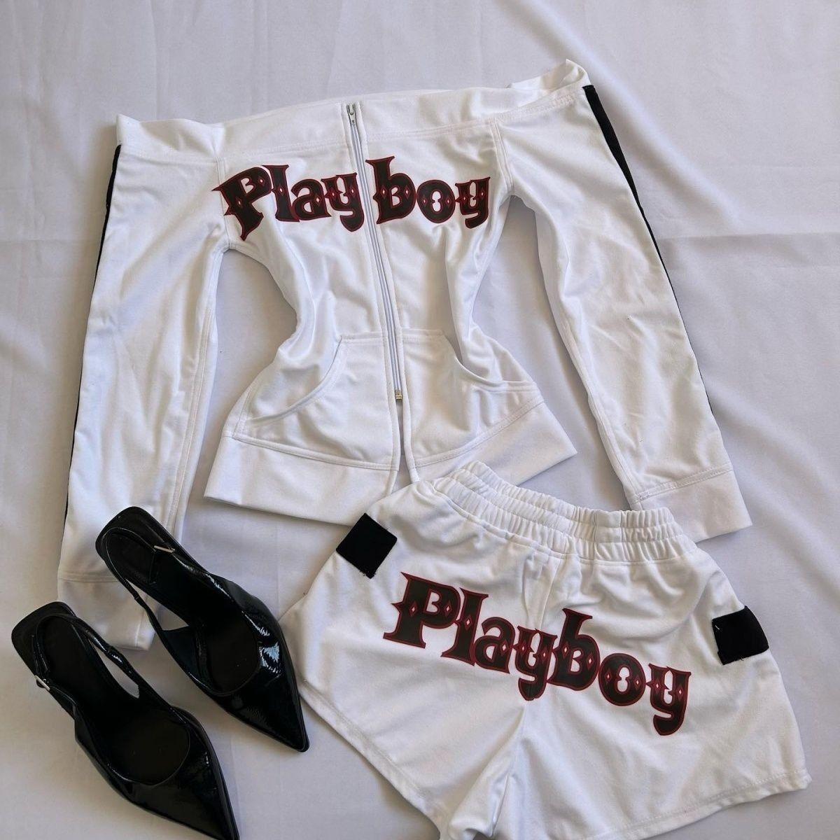 vintage off-shoulder sport jacket suit