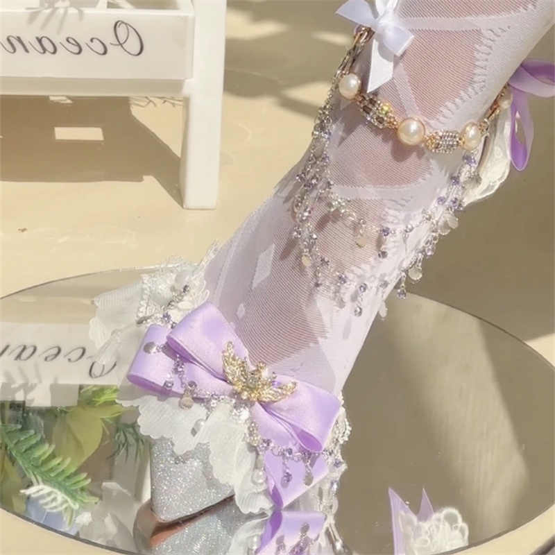Fairy Crystal Chain Lolita High Heels