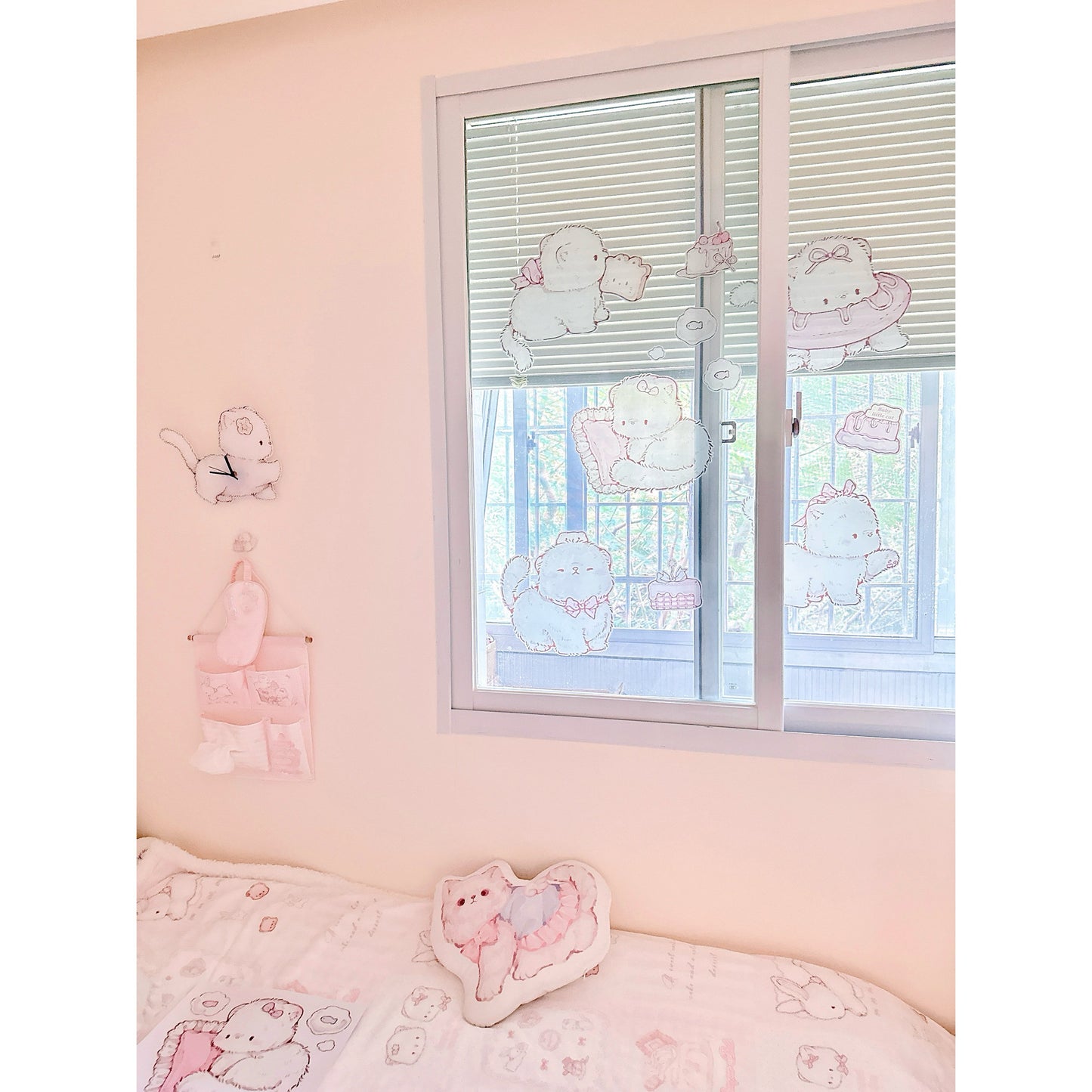 kawaii decorative glass static sticker