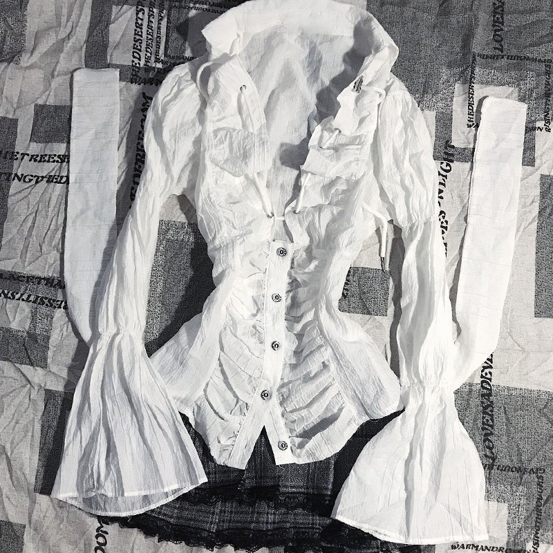 vintage waist white shirt