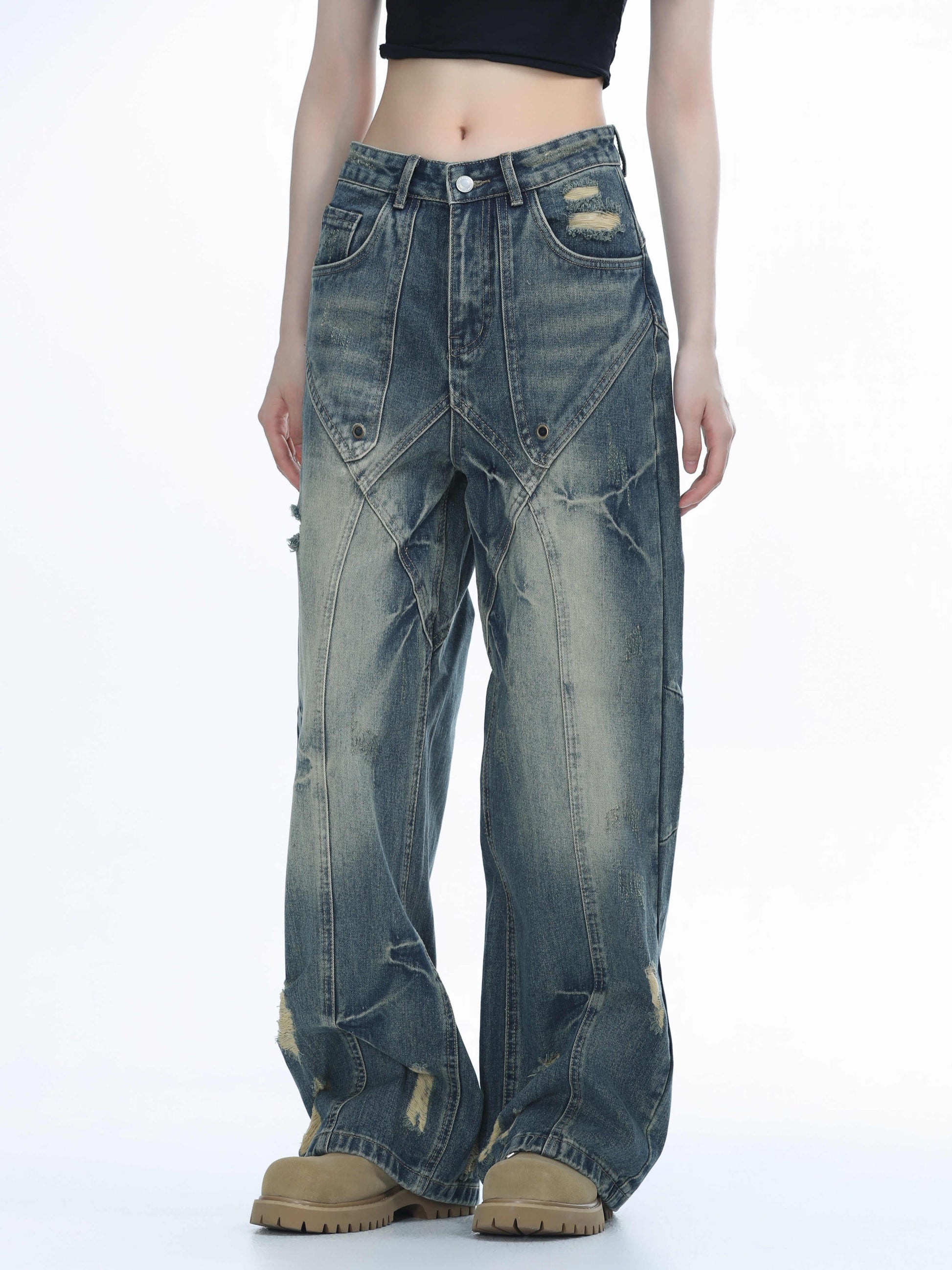 Y2K Distressed Baggy Jeans