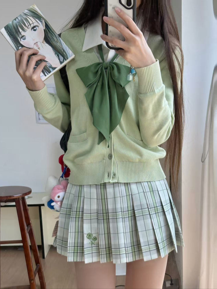 Ochaya Green JK Plaid Skirt
