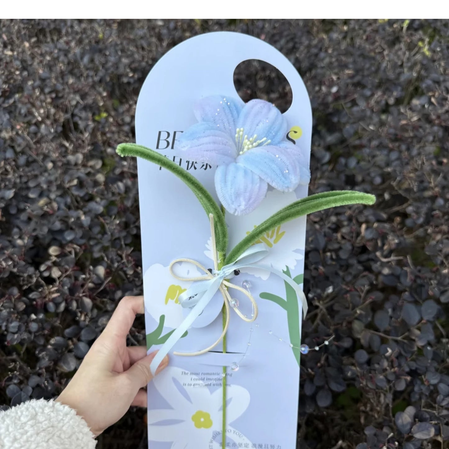 diy twisting flowers stick card