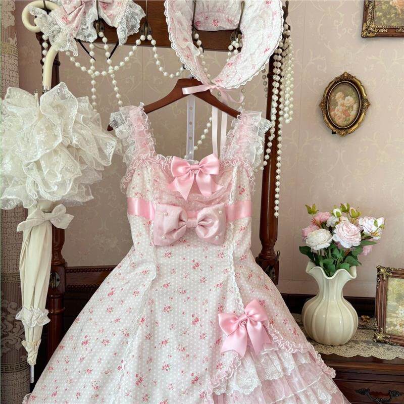 coquette floral lace princess dress