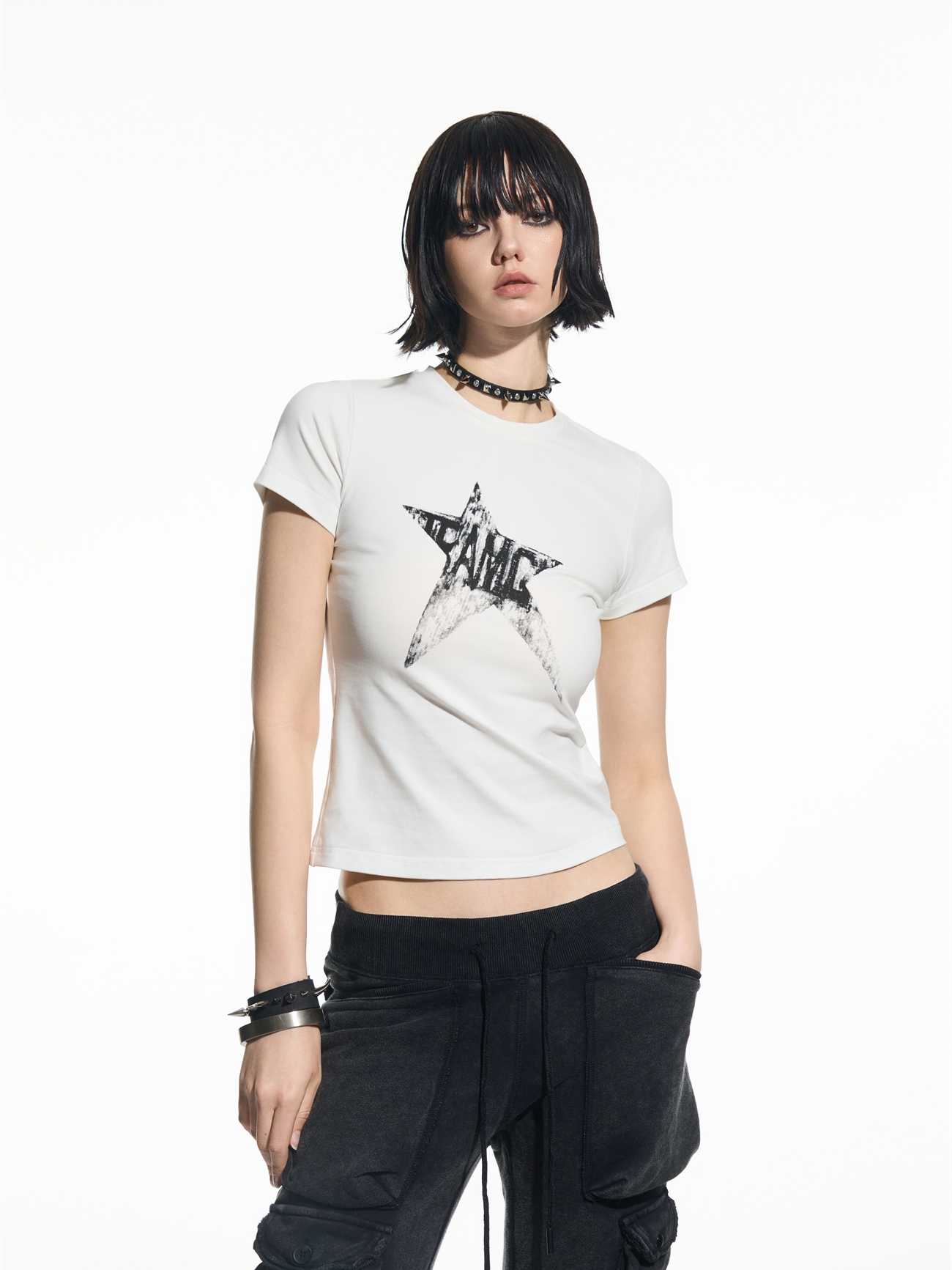 Y2K Grunge Cotton Basic Tee