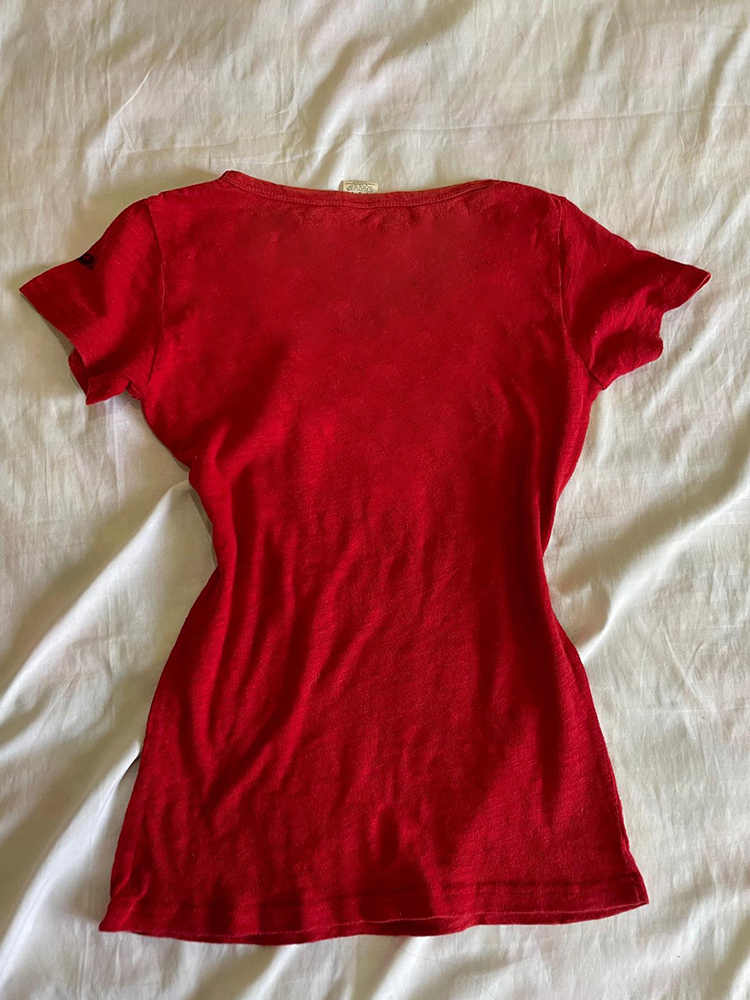 Goth Red Printed Tee