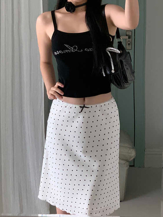 Coquette Bow Polka-dot Skirt