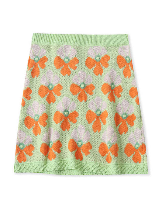 Plant Aesthetic Knit Skirt