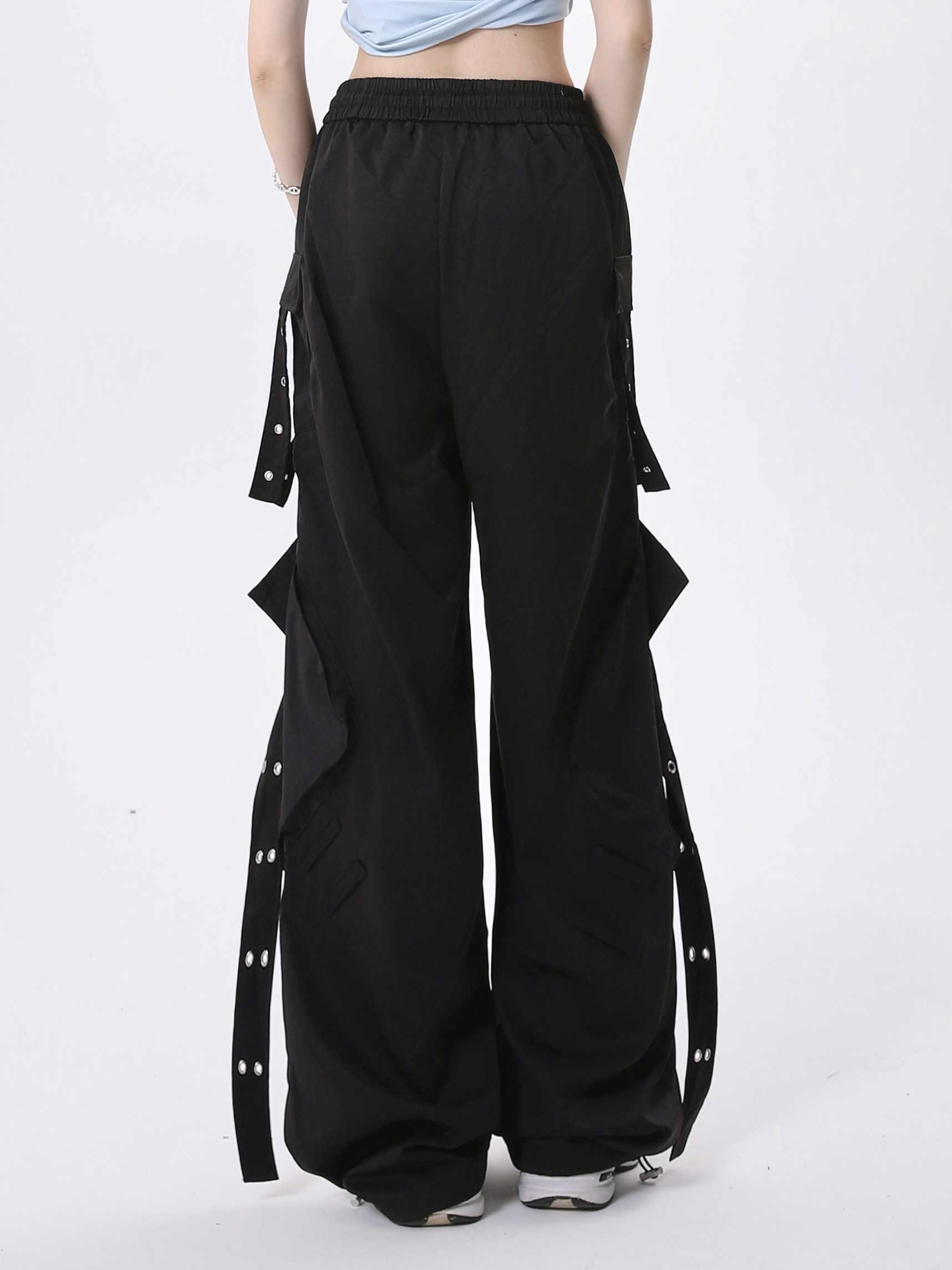 Acubi Street Pockets Design Baggy Pants