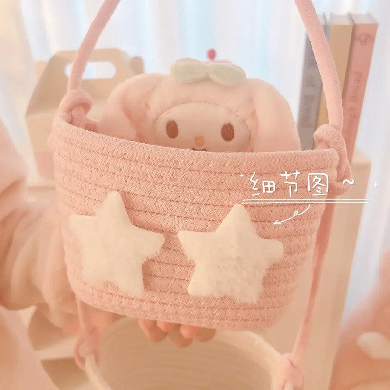 Pink living room bedroom Melody hanging basket